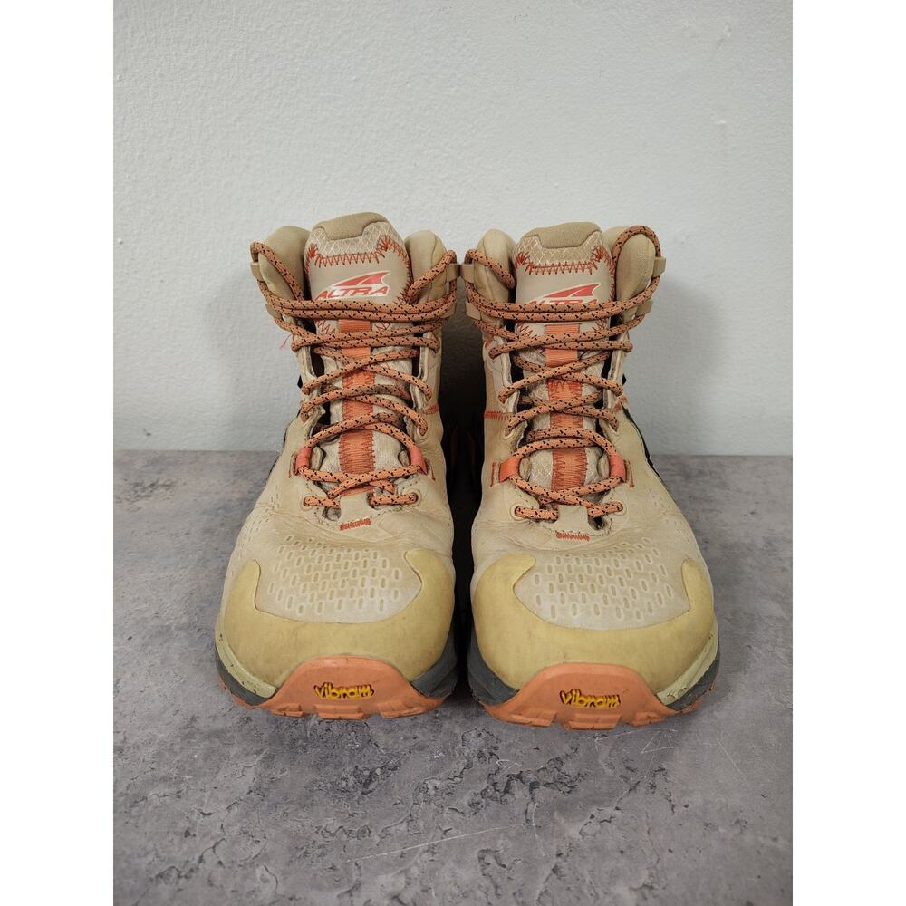 Altra Olympus 5 Mid GTX Hiking Boots Women's 7.5 Sand Zero Drop Waterproof EUC - Picture 5 of 14